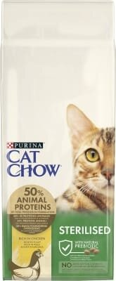 Корм сухий для кішок Purina Cat Chow Sterilised з куркою, 15 кг