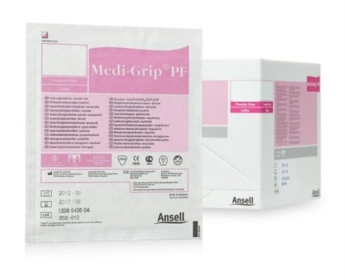 Рукавички хірургічні Medi-Grip PF латексні без пудри розмір 7,5, стерильні, 1 пара