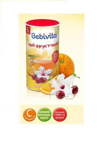 Напій Bebivita Чай фруктовий, сухий швидкорозчинний, 200 г
