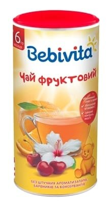 Напій Bebivita Чай фруктовий, сухий швидкорозчинний, 200 г