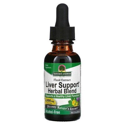 Трав'яна суміш для підтримки печінки Nature's Answer Liver Support 2000 мг рідкий екстракт без спирту, 30 мл