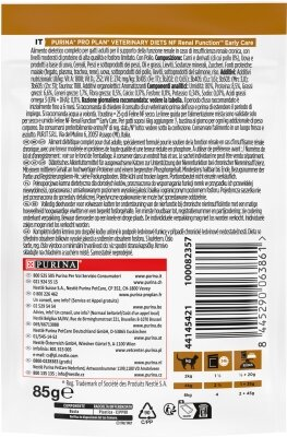 Корм вологий Purina Pro Plan Veterinary Diets NF Early Care для кішок з патологією нирок на ранніх стадіях, з куркою, 10 штук по 85 г