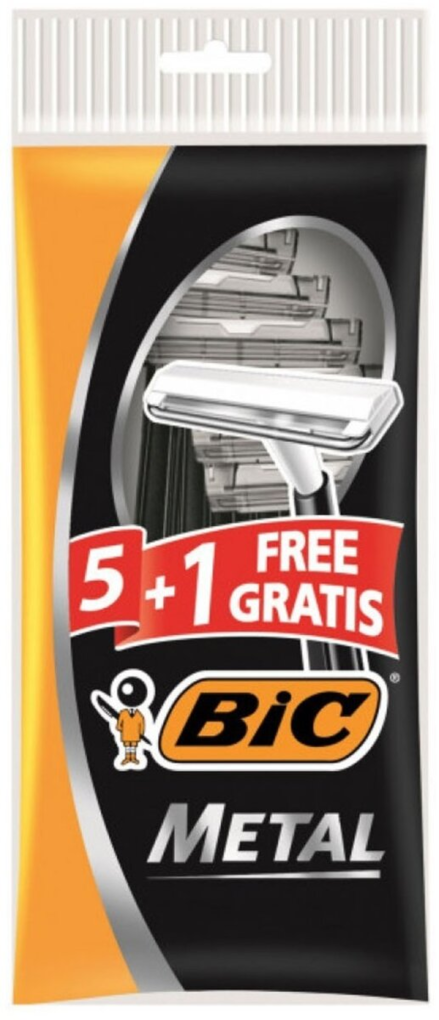 Набір бритв без змінних картриджів Bic Metal, 5+1 шт