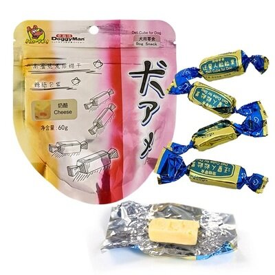 Ласощі для собак DoggyMan Deli Cube Cheese, цукерки кубики з сиром, 60 г