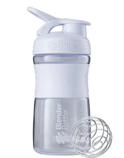 Шейкер-пляшка Blender Bottle SportMixer Clear White, 590 мл
