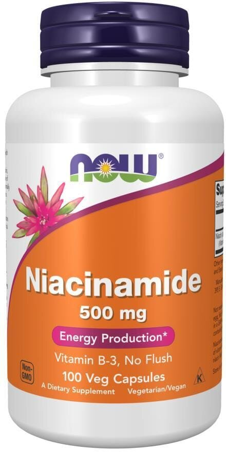 Ніацинамід NOW Niacinamide 500 мг вег. капсули №100