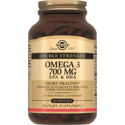 Омега-3 Solgar Double Strength Omega-3 700 мг м'які капсули №60
