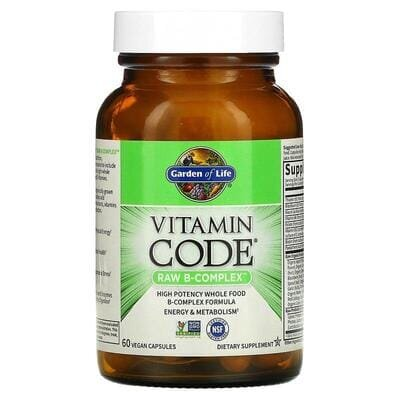 Вітаміни В-комплекс Garden of Life RAW B-Complex, 60 вегетаріанських капсул