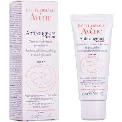 Крем для обличчя Avene Antirougeurs Jour SPF20 денний зволожуючий для сухої та дуже сухої шкіри схильної до куперозу, 40 мл