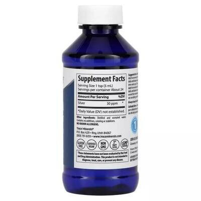 Колоїдне срібло Trace Minerals Colloidal Silver розчин, 118 мл
