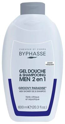 Гель-шампунь для душу Byphasse Men 2 In 1 чоловічий Groovy Paradise, 600 мл