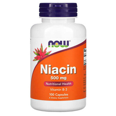 Ніацин NOW Niacin 500 мг вег. капсули №100