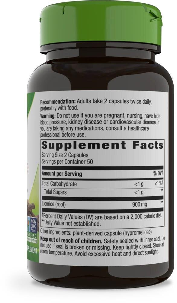 Солодки корінь Nature's Way Licorice Root, 100 веганських капсул