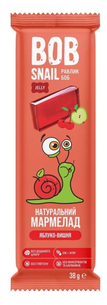Мармелад Bob Snail Jelly яблуко-вишня, 38 г