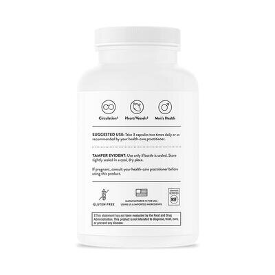 Підтримка серцево-судинної системи Thorne Research L-Arginine Plus (Perfusia Plus), 180 капсул