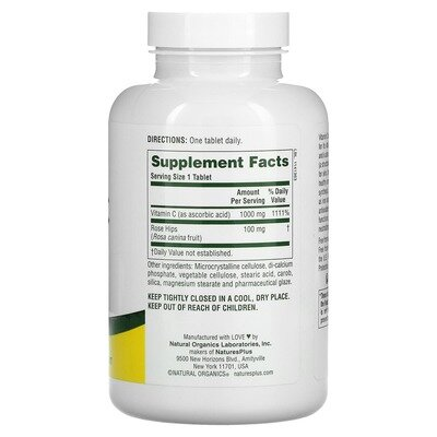 Вітамін С з уповільненим вивільненням Nature's Plus Vitamin C 1000 мг, 60 таблеток