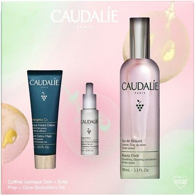 Набір Caudalie Beauty Elixir (Еліксир-вода для обличчя 100мл, Сироватка для обличчя 10 мл, Маска Детокс 15мл)
