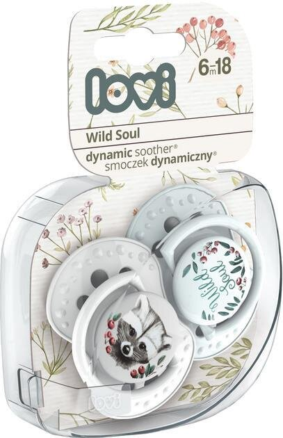 Пустушка силіконова Lovi Wild Soul динамічна, 22/884boy сіра, 6-18 місяців, 2 шт