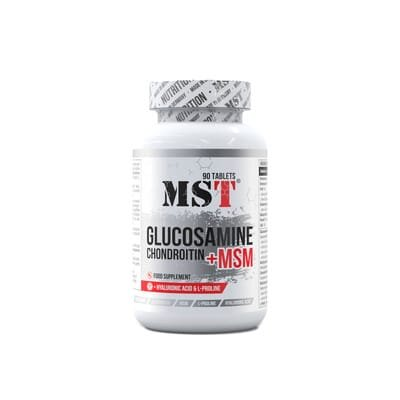 Хондропротектор MST Nutrition Glucosamine Chondroitin + MSM + Hyaluronic Acid, 90 таблеток