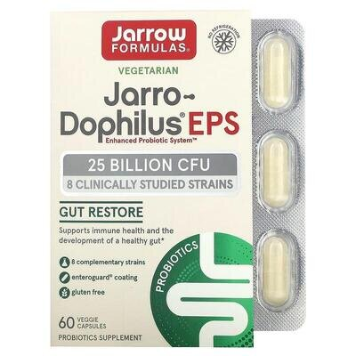 Пробіотики Jarrow Formulas Jarro-Dophilus EPS 25 млрд, 60 вегетаріанських капсул