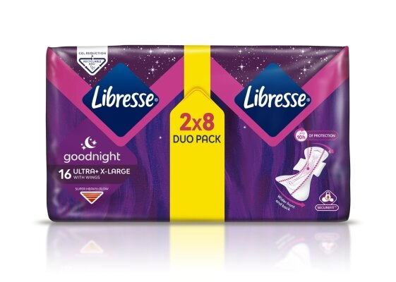 Прокладки гігієнічні Libresse Goodnight Ultra Extra Large, 16 шт