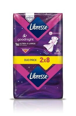 Прокладки гігієнічні Libresse Goodnight Ultra Extra Large, 16 шт
