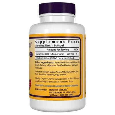 Коензим Q10 Healthy Origins Kaneka Q10 (CoQ10) 200 мг, 30 капсул