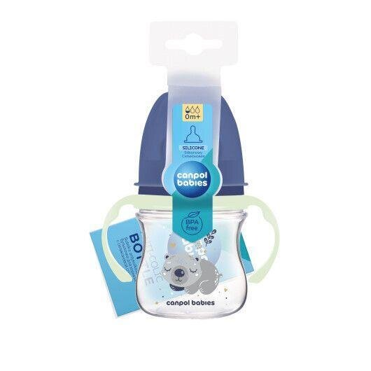 Пляшечка антиколікова Canpol Babies EasyStart Sleepy Koala 35/236_blu з широким отвором , 120 мл