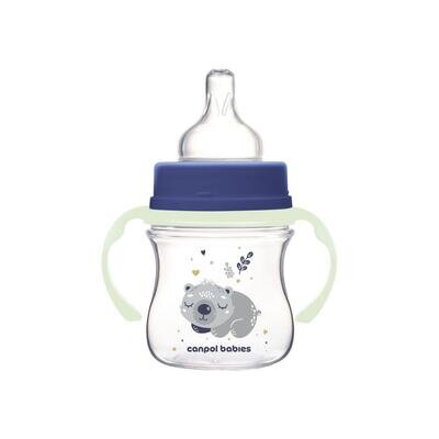 Пляшечка антиколікова Canpol Babies EasyStart Sleepy Koala 35/236_blu з широким отвором , 120 мл