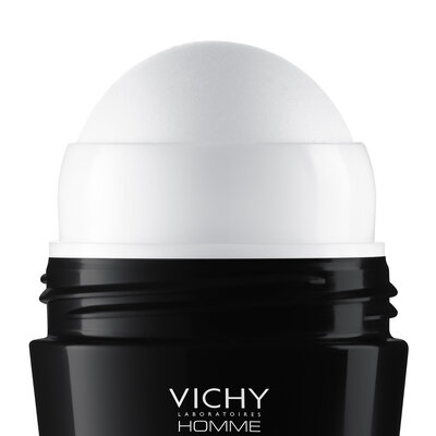 Дезодорант-антиперспірант кульковий Vichy Homme 96h Clinical Control для чоловіків проти надмірного потовиділення та запаху, 50 мл