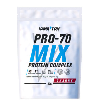 Протеїн Vansiton Pro-70 Mix Protein Complex, вишня, 900 г