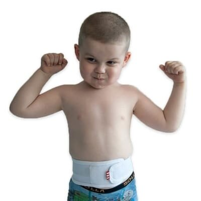 Бандаж протигрижовий Алком 2035 kids при пупковій грижі, колір сірий, розмір 1