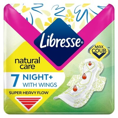 Прокладки гігієнічні Libresse Natural Care Maxi Night+, 7 шт