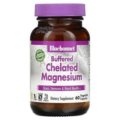 Хелатний Буферний Магній Bluebonnet Nutrition Buffered Chelated Magnesium капсули №60