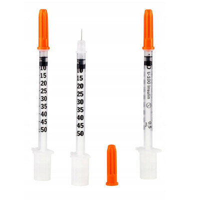 Шприц інсуліновий 0,5 мл U-100 BD Micro-Fine Plus 30G (0,30 x 8 мм), 1 штука