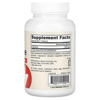 L- тирозин Jarrow Formulas L-Tyrosine 500 мг, 100 капсул