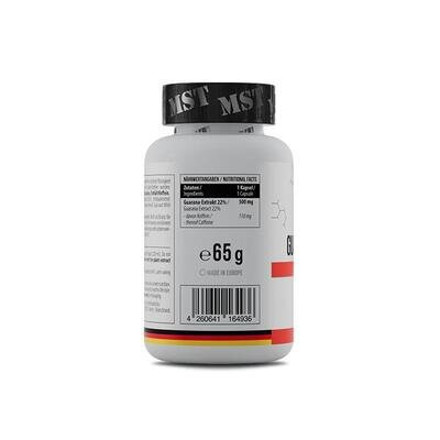 Гуарана 22% MST Nutrition Guarana 22% 500 мг, 120 капсул