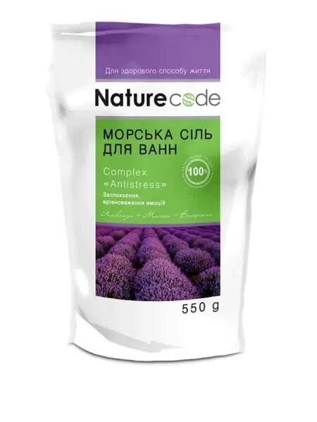 Сіль морська для ванн Nature Code Antistress, 550 г