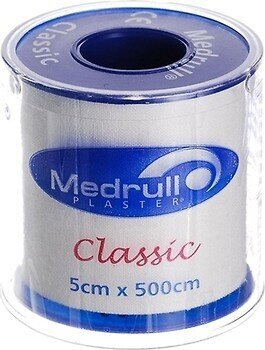 Пластир медичний Medrull Classic на тканинній основі, котушка, 5 см х 500 см