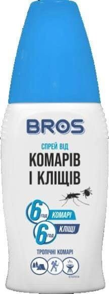 Спрей Bros від комарів і кліщів, до 6 годин захисту, 50 мл