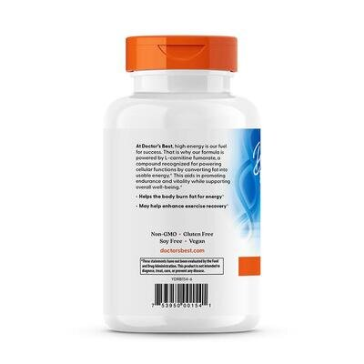 Амінокислота Doctor's Best L-Carnitine Fumarate, 180 капсул