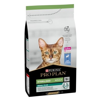 Корм сухий для стерилізованих кішок і котів Purina Pro Plan Sterilised Adult 1+ з кроликом, 1,5 кг