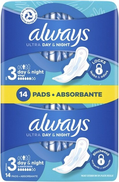 Прокладки гігієнічні Always Ultra Day Super Extra, 6 крапель, 3 розмір, 14 шт
