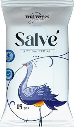 Серветки вологі Salve антибактеріальні, 15 шт
