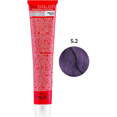 Крем-фарба для волосся Palco Professional Color № 5.2 світло-коричневий фіолетовий, 100 мл