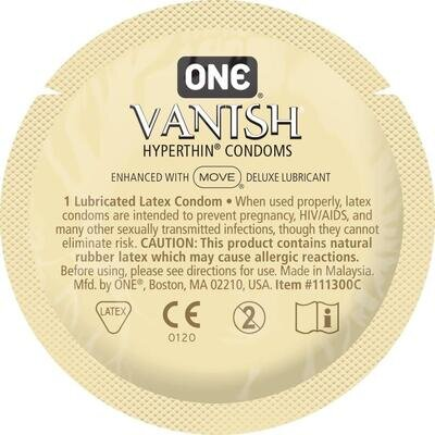 Презерватив ONE Vanish Hyperthin ультратонкий, 1 штука