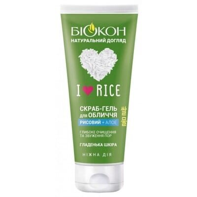 Скраб-гель для обличчя Біокон I love rice, 90 мл