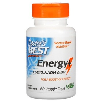 Комплекс для підтримки енергії Doctor's Best Energy CoQ10, NADH & B12, 60 капсул