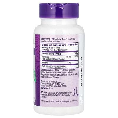 Мелатонін Natrol Melatonin із повільним вивільненням 1 мг, 90 таблеток