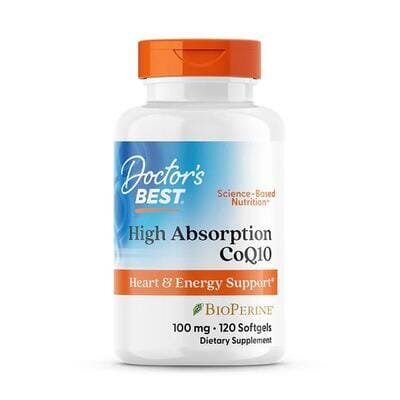 Коензим Q10 100 мг та біоперин Doctor's Best High Absorption CoQ10 with BioPerine, 120 капсул